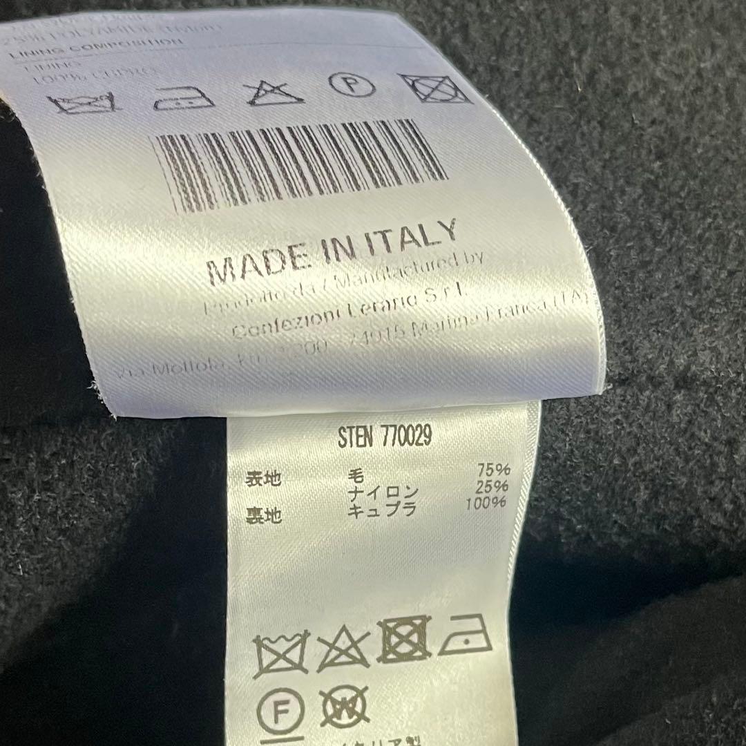 <美品>TAGLIATORE STENダブルフェイス ブラック ウールコート44