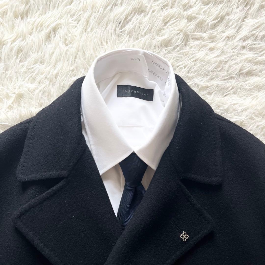 <美品>TAGLIATORE STENダブルフェイス ブラック ウールコート44