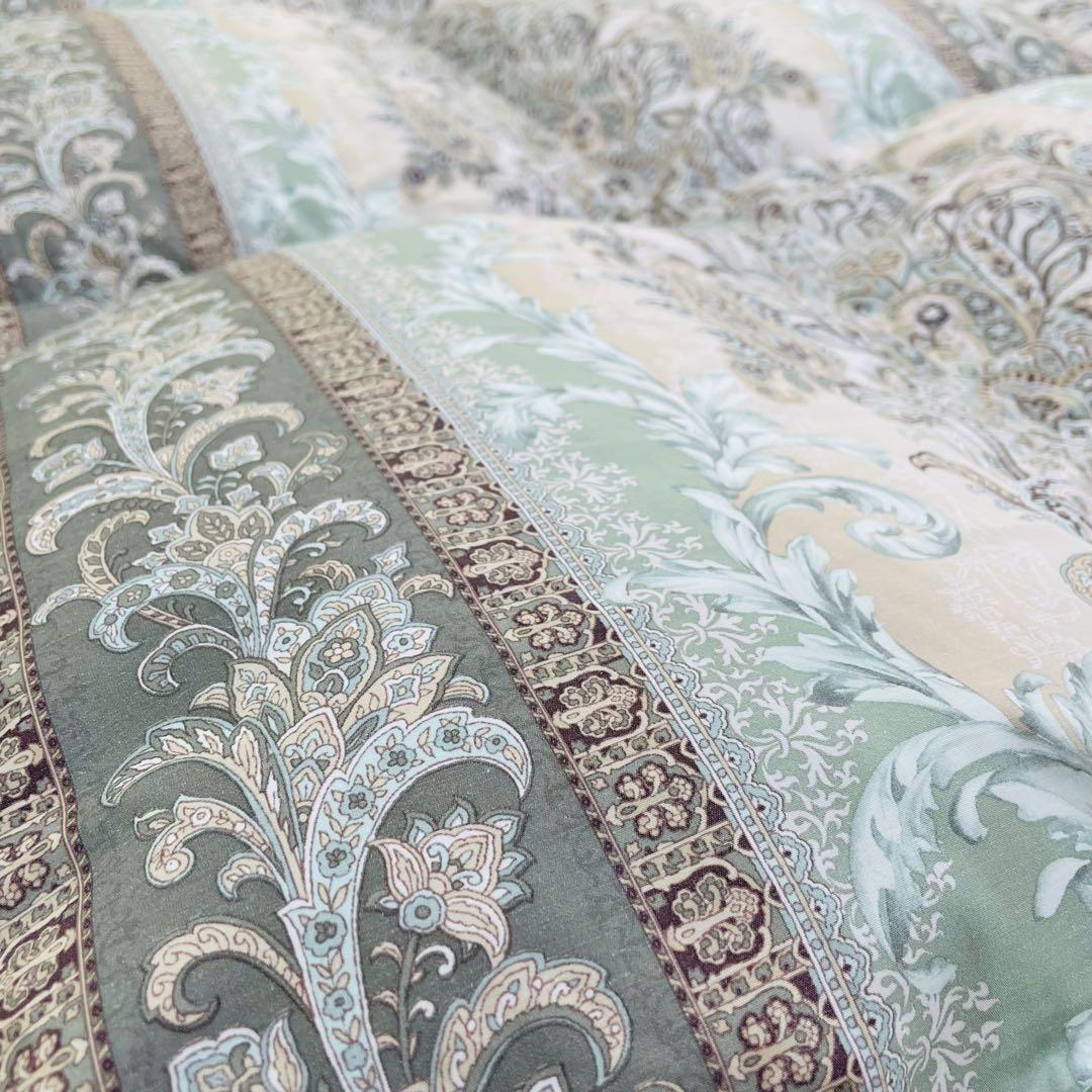 羽毛布団 シングル 増量 抗菌防臭羽毛 ピンクグリーン 日本製　×2枚