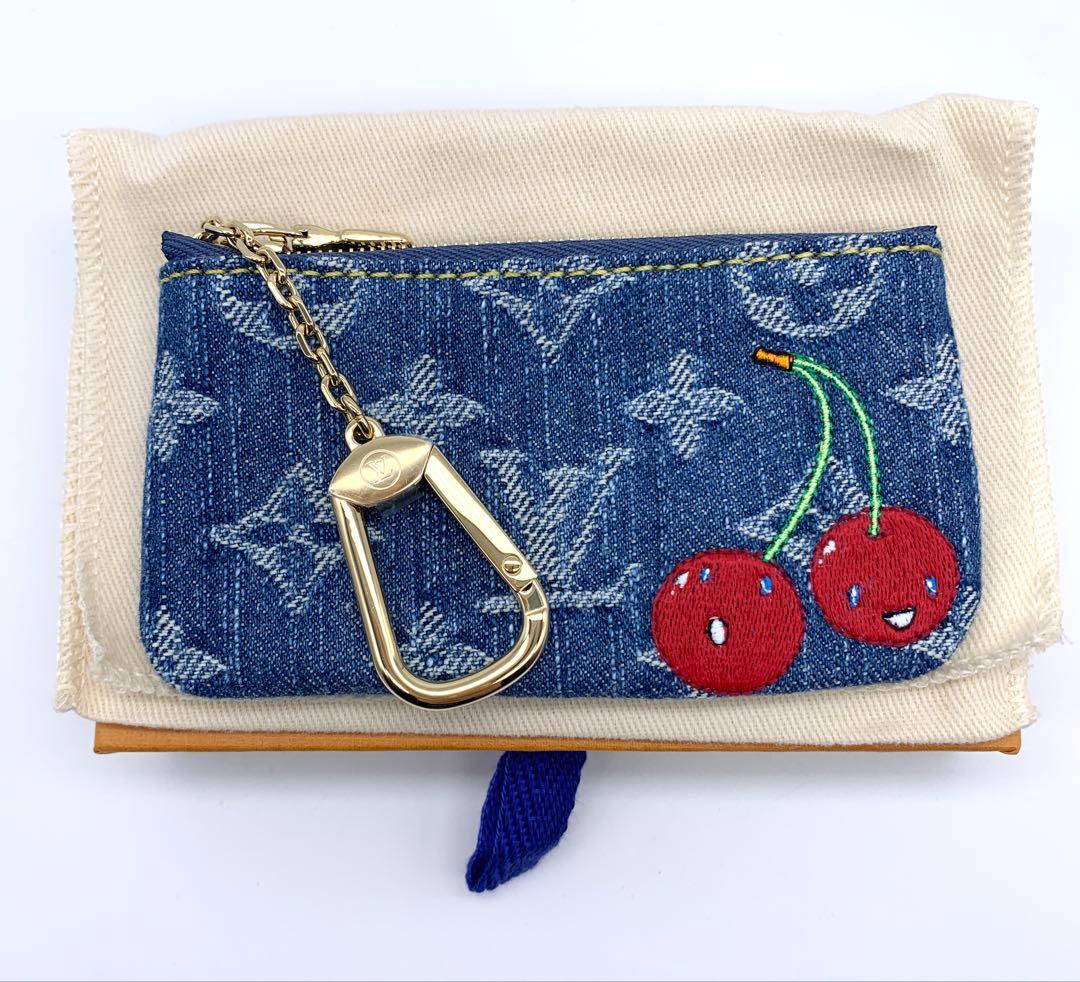 ルイヴィトン LV × TM ポシェット　クレ　ケース　村上隆　デニム