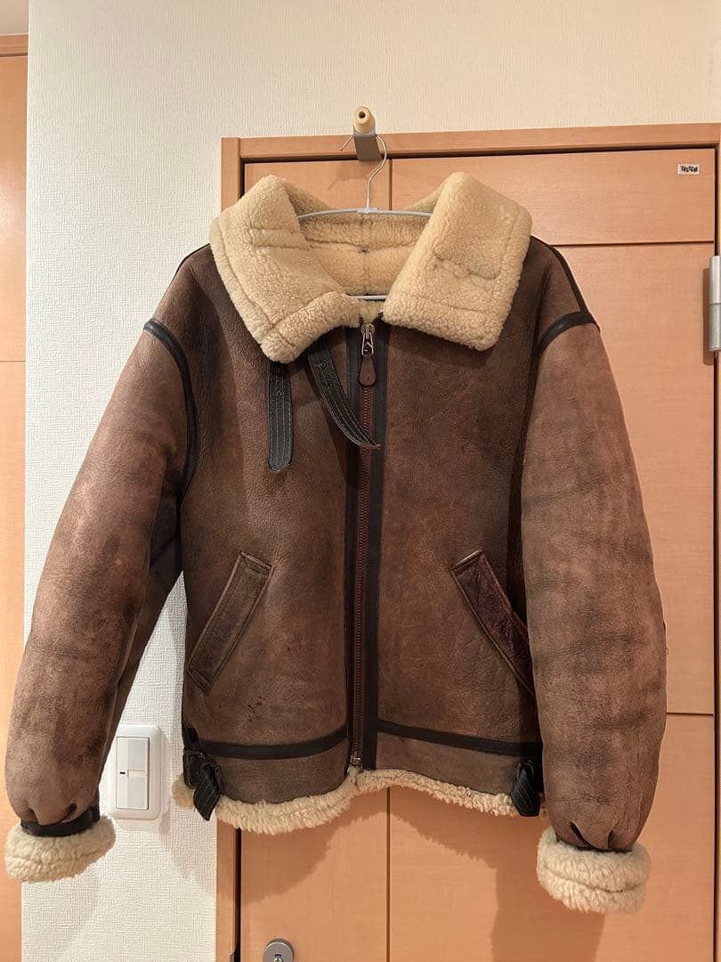 じ*棒様 【80s】USA製 AVIREX B-3 サイズ40 リアルムートン