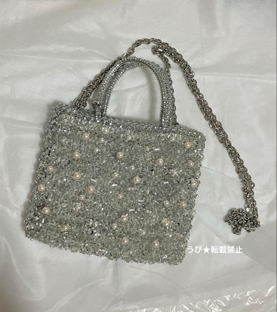 アンテプリマ ペルラ グリッター/スクエア スモール/シルバー