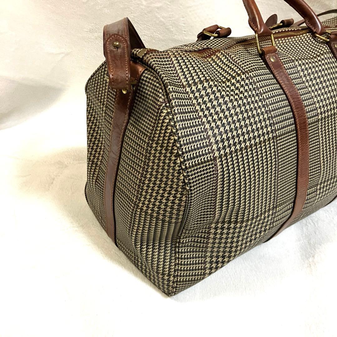 ヴィンテージ ポロラルフローレン 千鳥格子 チェック ボストンバッグ 2way