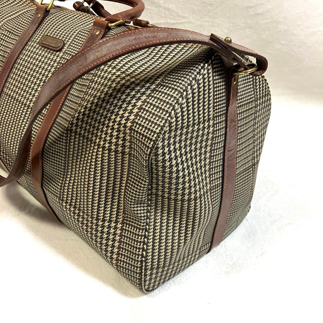 ヴィンテージ ポロラルフローレン 千鳥格子 チェック ボストンバッグ 2way