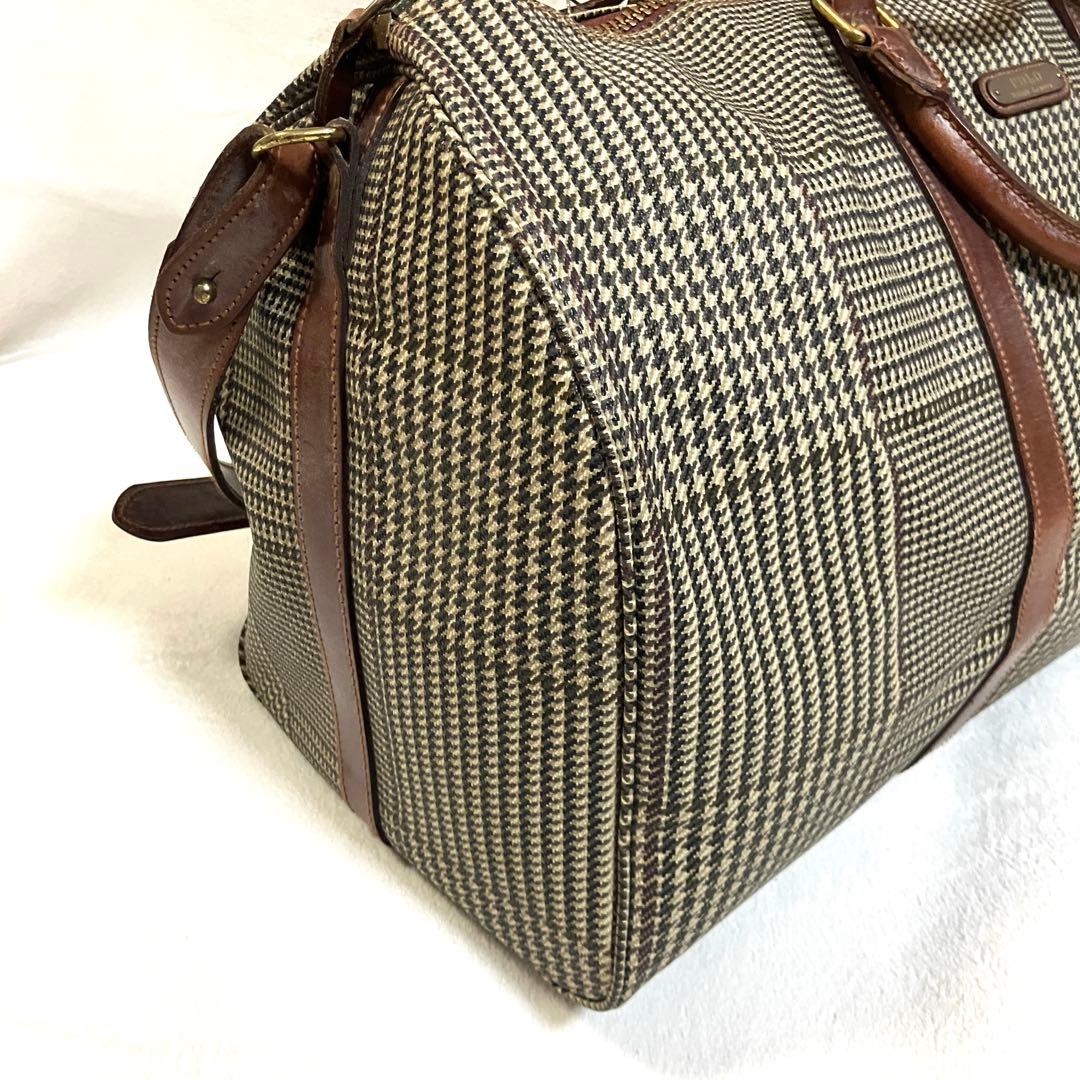 ヴィンテージ ポロラルフローレン 千鳥格子 チェック ボストンバッグ 2way