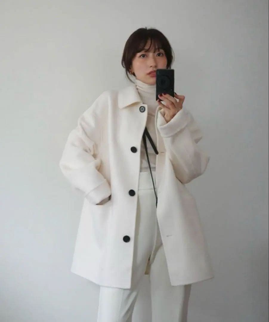 ベースメント【MAAYA DESIGN】リバーミドルコート　ホワイト