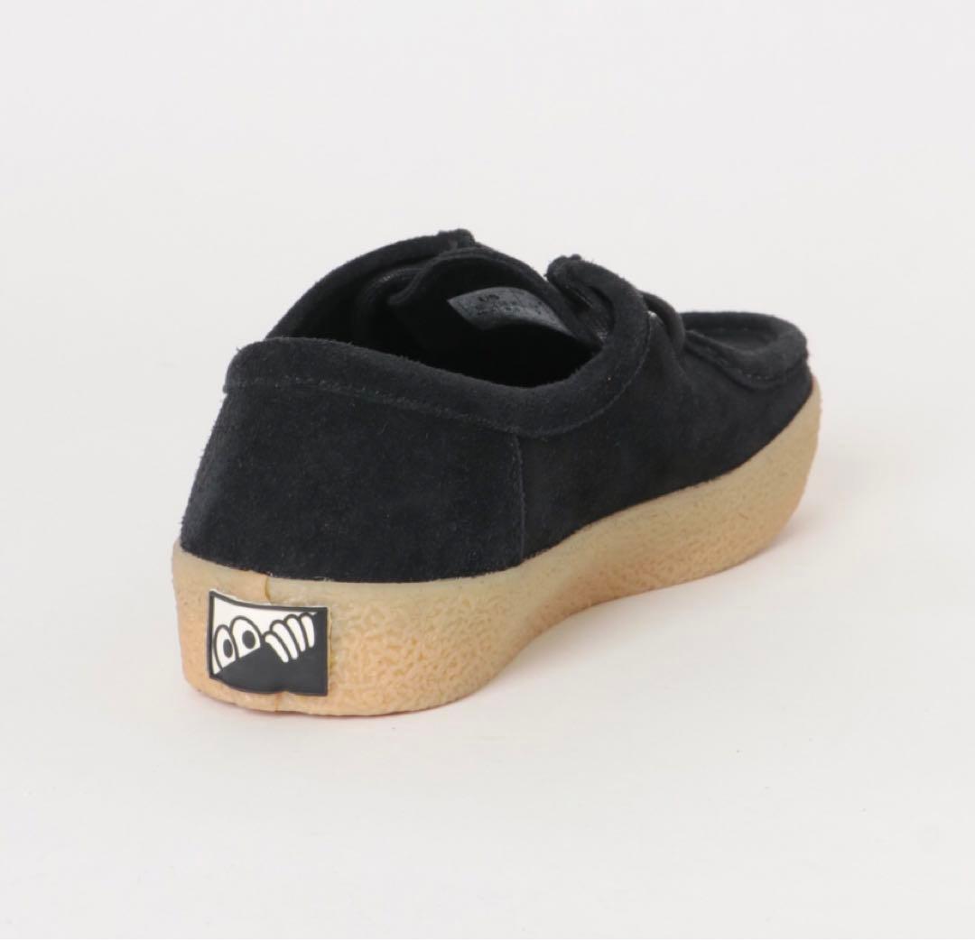 黒 スエード ローカットシューズ