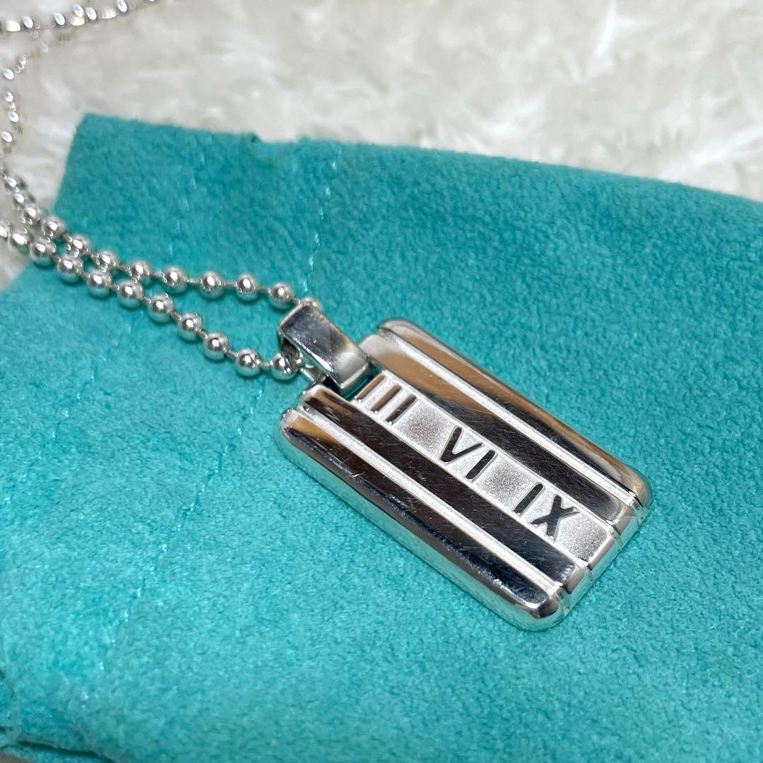 ティファニー　アトラスプレートチェーンネックレス　925