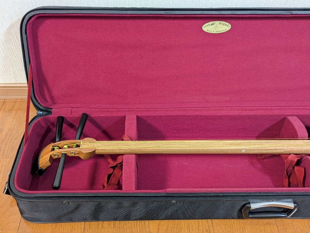 三味線 中棹 花梨 和楽器 弦楽器 ソフトケース付き 高級