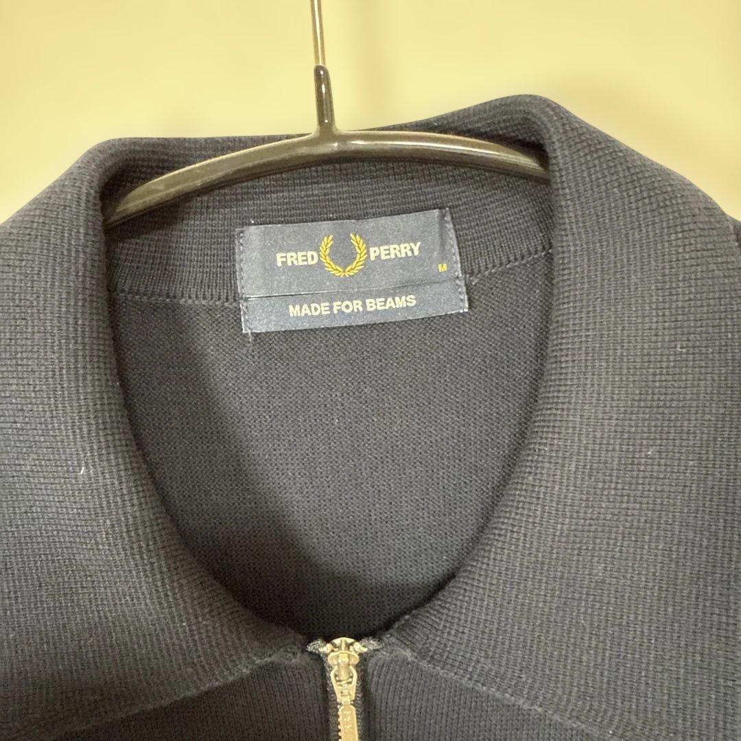 【BEAMS別注】FRED PERRY ハーフジップ ニットポロ