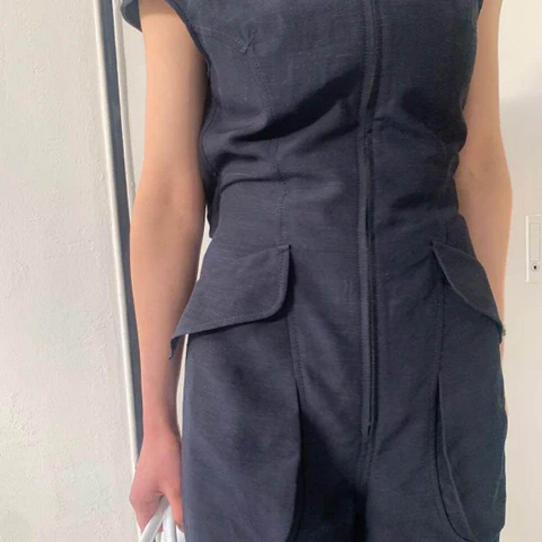 【美品】Mame Kurogouchi レーヨンヘンプジャンプスーツ
