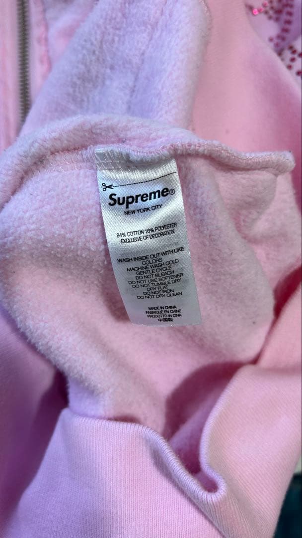 Supreme ラインストーンパーカー M