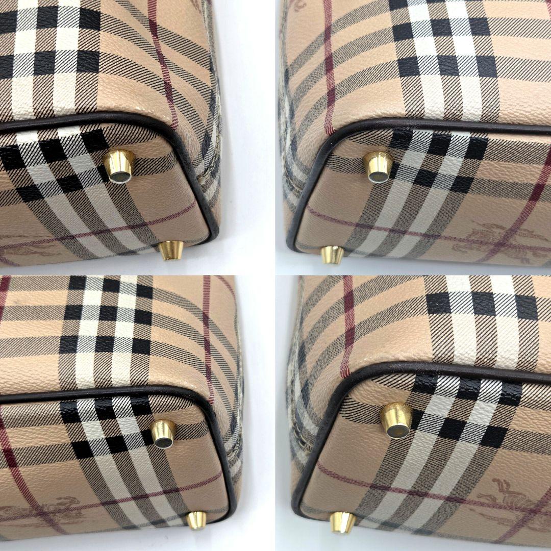 BURBERRY 近年モデル トートバッグ ノバチェック シャドーホース PVC
