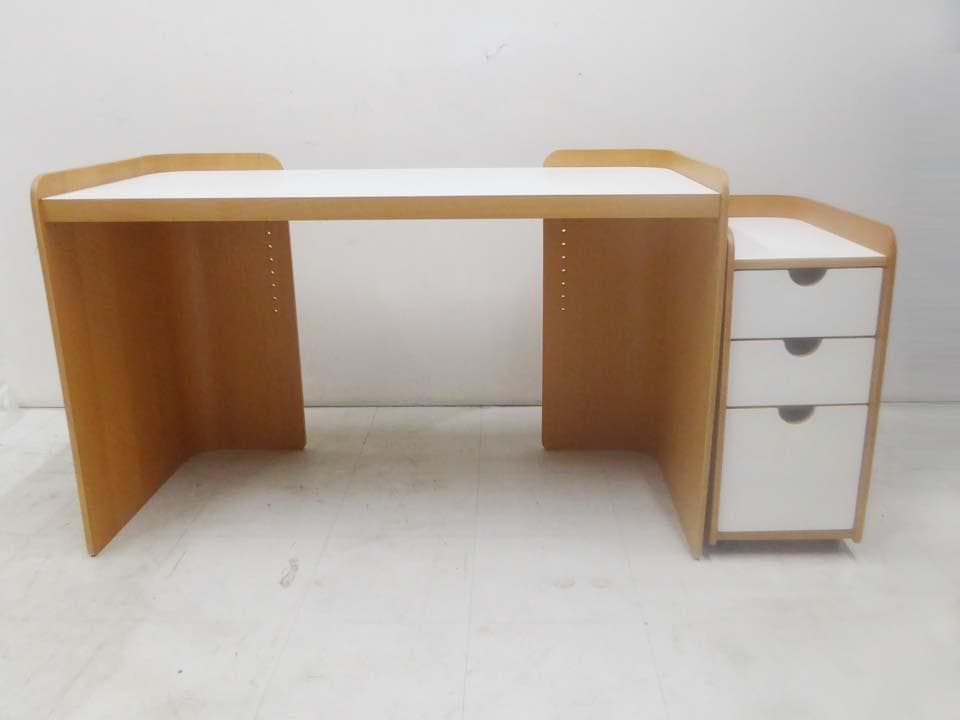 ■ACTUS ■アクタスキッズ ANFUN デスク 机 学習机 袖机付 ビーチ材