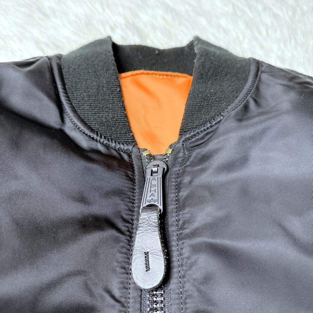 ✨美品✨ アルファ MA-1 フライトジャケット 黒 L y2k 短丈