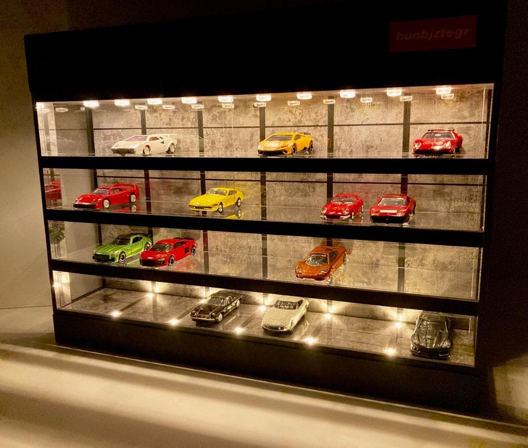 1/64展示40台可・エイジングウォール・4層式ディスプレーBOX/ネオジオラマ