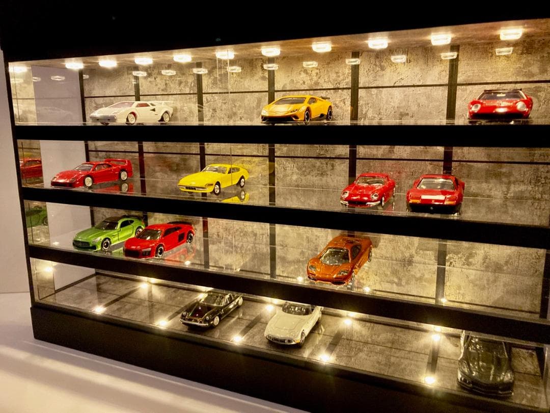 1/64展示40台可・エイジングウォール・4層式ディスプレーBOX/ネオジオラマ