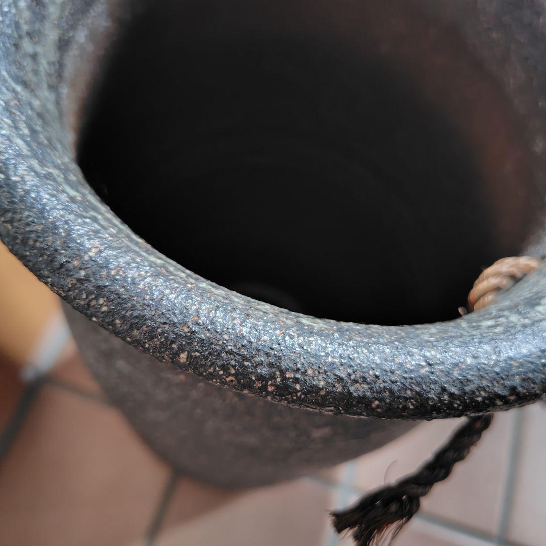 【シフォンケーキ】信楽焼　陶器　傘立て　玄関　素朴　重厚感