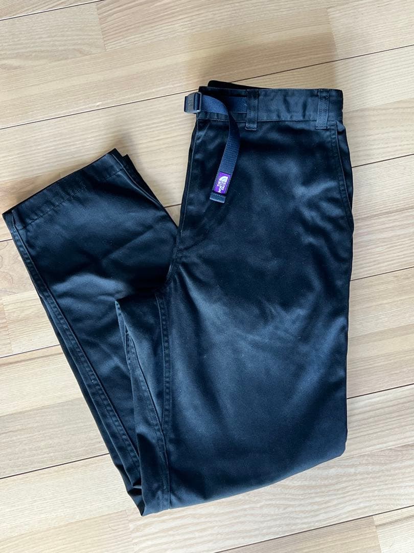 PURPLE LABELストレッチツイルワイドテーパードパンツ