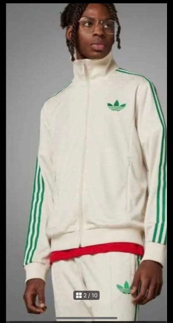 ほぼ未使用70sデザイン adidas アディダスモノグラムジャージ　XLサイズ