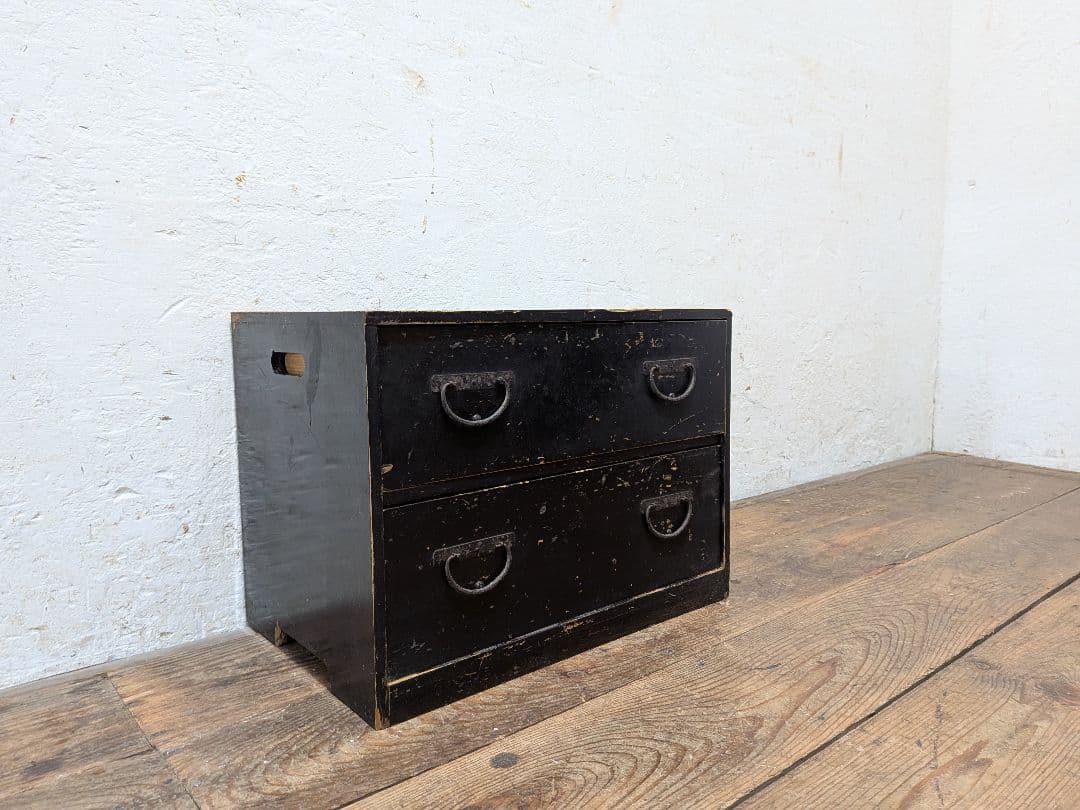 1112 アンティーク　無骨な小箪笥　収納棚　引き出し　陳列台　ケース　レトロ