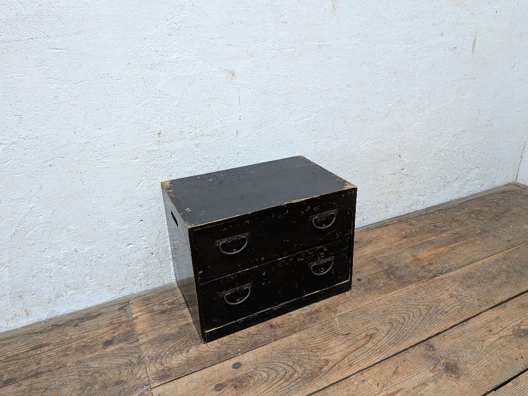 1112 アンティーク　無骨な小箪笥　収納棚　引き出し　陳列台　ケース　レトロ