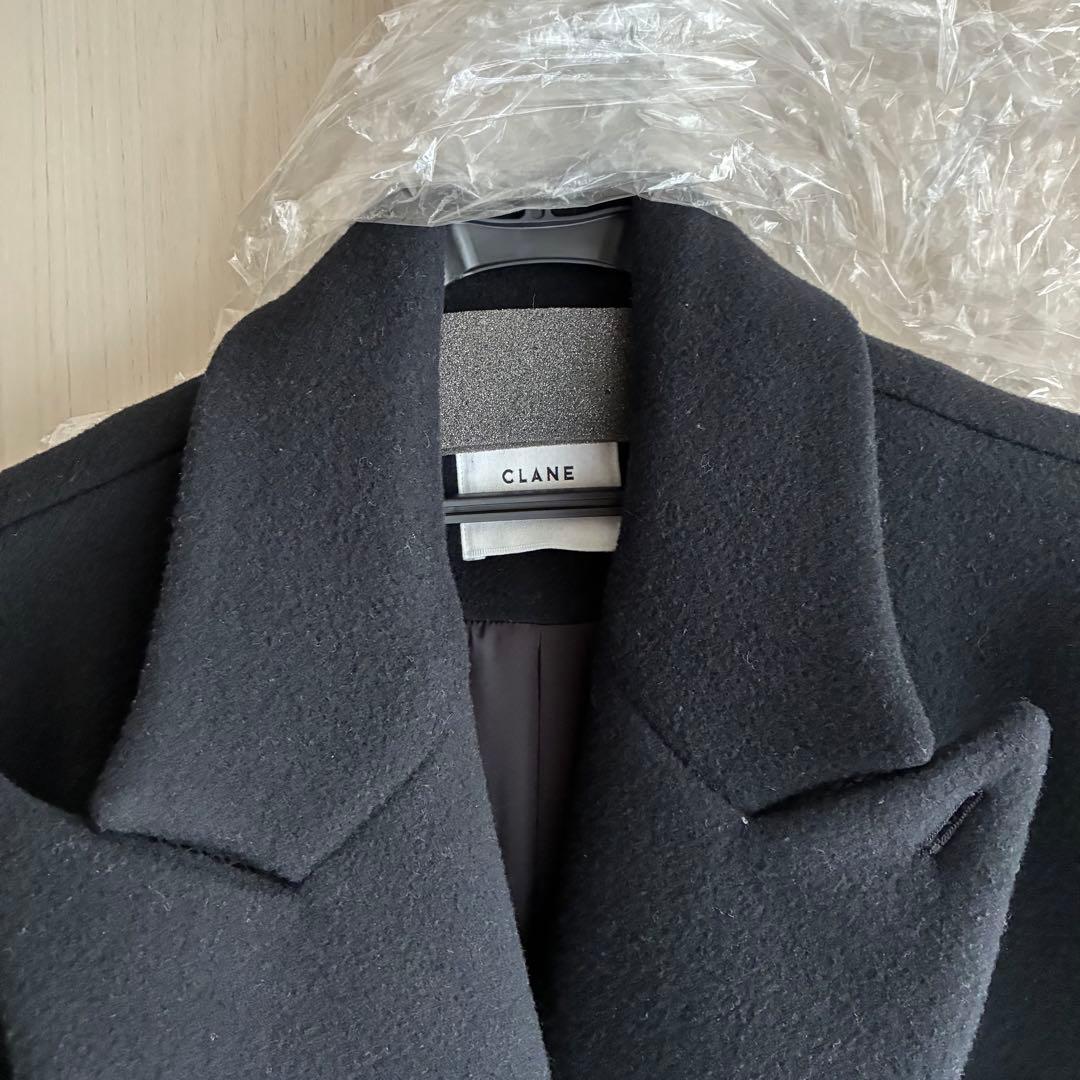 clane クラネ PEAKED LAPEL OVER LONG COAT