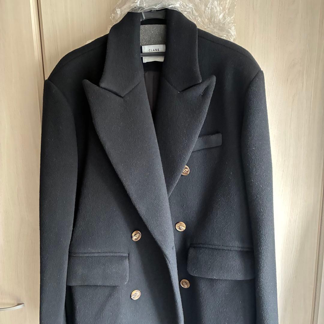 clane クラネ PEAKED LAPEL OVER LONG COAT