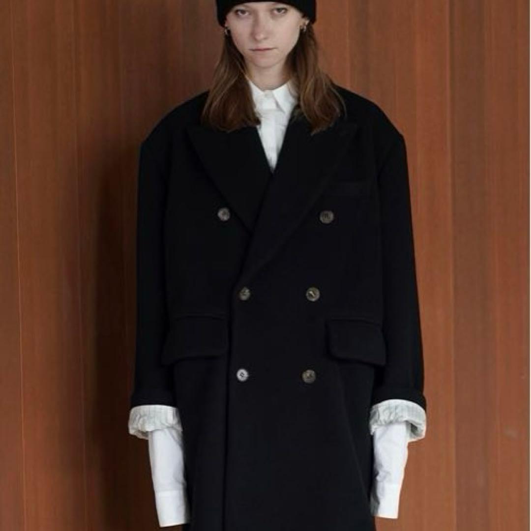 clane クラネ PEAKED LAPEL OVER LONG COAT