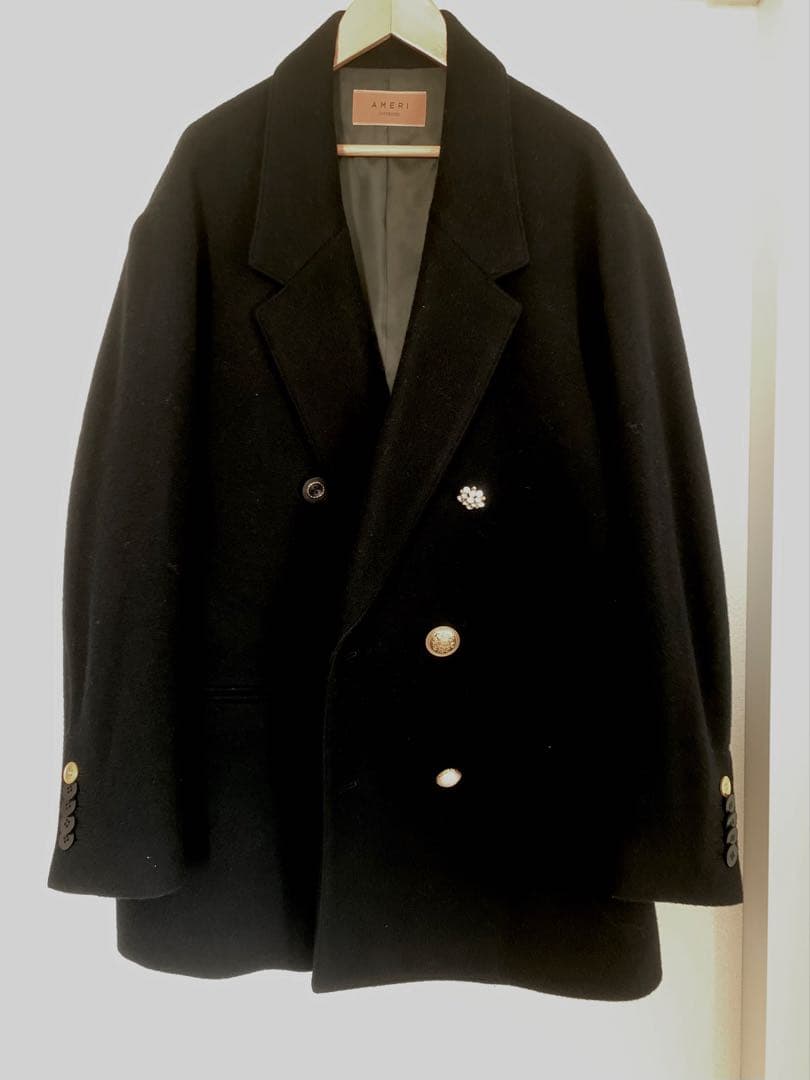 【Ameri】UND EMBELLISH PAPA JACKET S ブラック