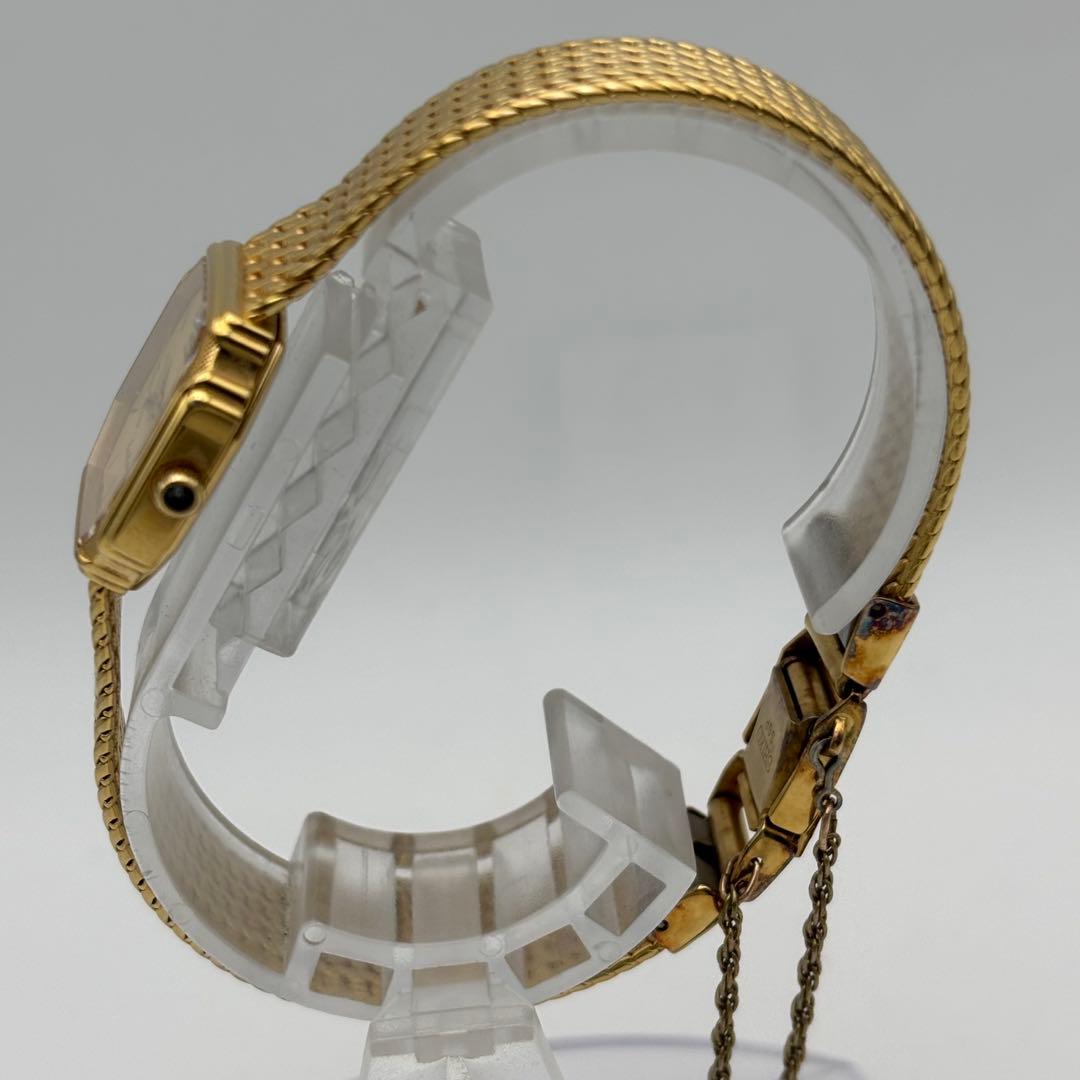 美品✨SEIKO 時計　エクセリーヌ　レディース 1Pダイヤ ゴールド　スクエア