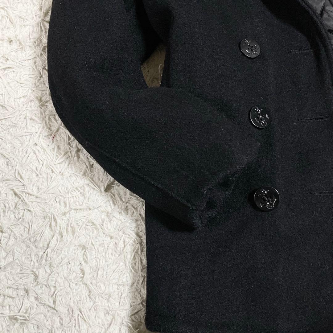 美品◎SCHOTT Pコート USA製 メンズ 黒 アウター 38 ショット