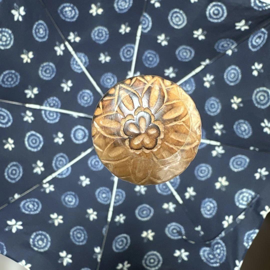 【最終お値下げ】藍染め　折りたたみ日傘