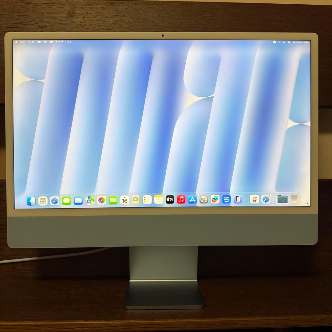 Apple iMac (24-inch, M1, 2021) ブルー　512GB