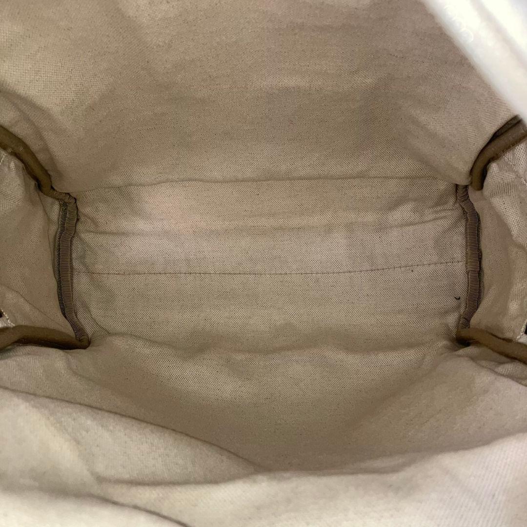 グッチ リュックサック バックパック レザー ロゴ シェリーライン オフホワイト