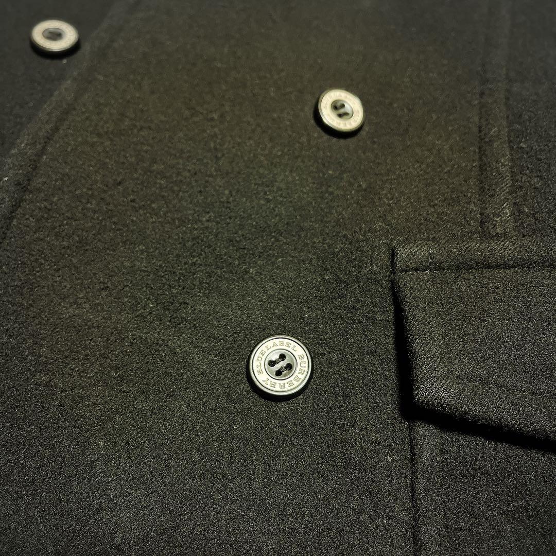 【美品】BURBERRY LONDON ブルーレーベル Pコート ブラック