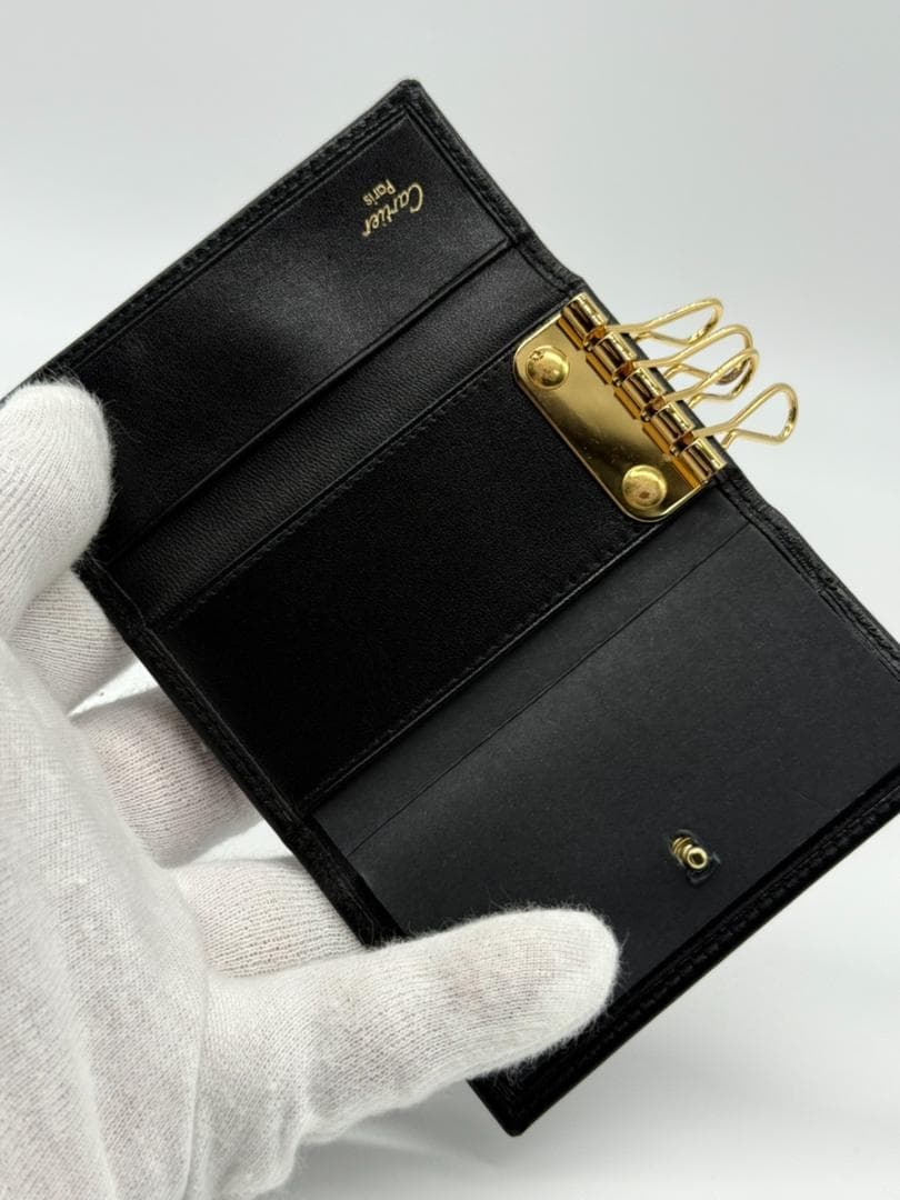 ✨未使用◇箱・ギャランティーカード付◇カルティエ パシャ◇4連キーケース 黒