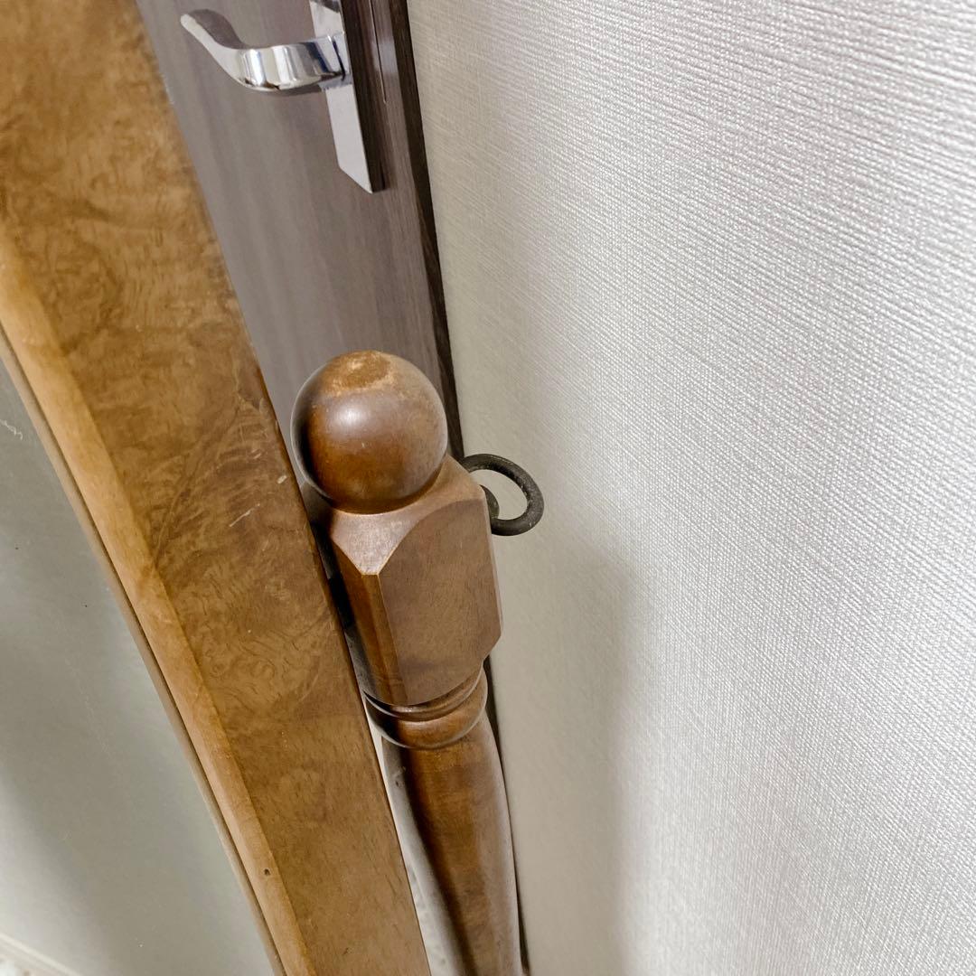 【昭和レトロ】 アンティーク調 オーバル型 スタンドミラー 姿見 全身 送料無料