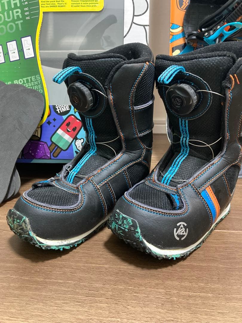 K2 Grom Pack 100cm キッズスノーボード 3点セット　化粧箱付き