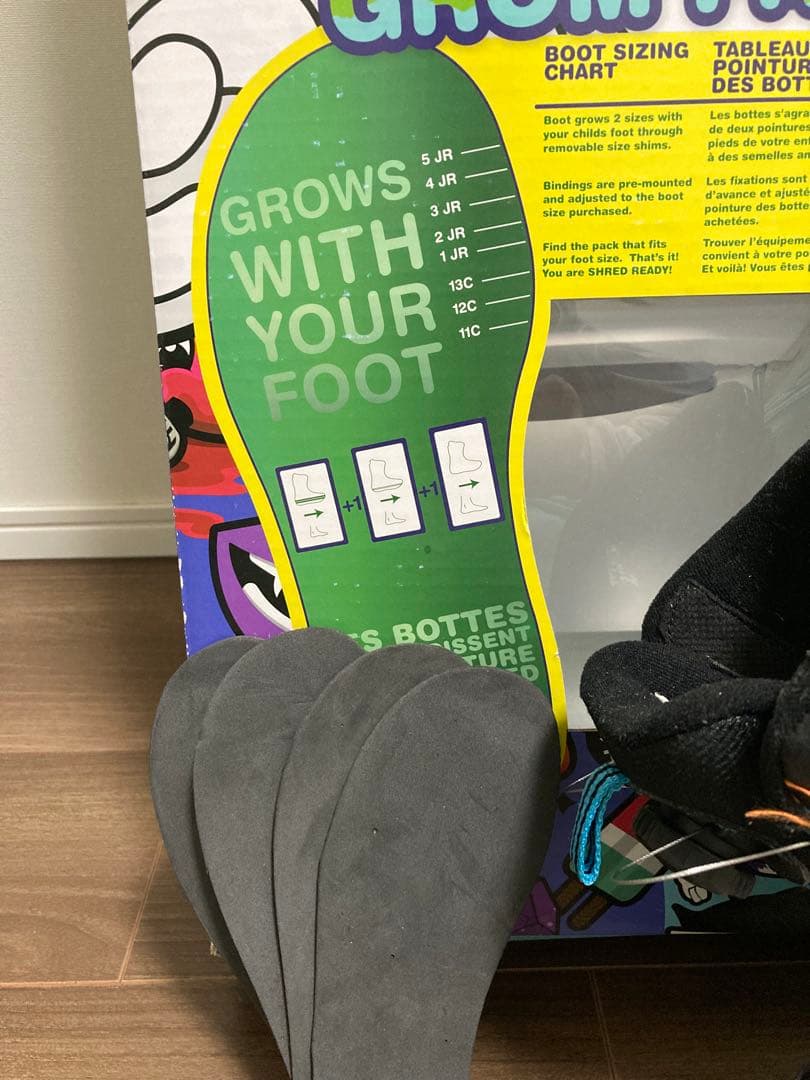 K2 Grom Pack 100cm キッズスノーボード 3点セット　化粧箱付き