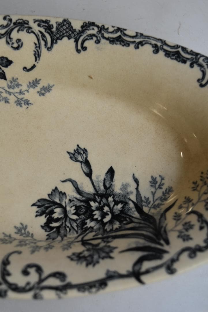 ショワジールロワ窯 ラヴィエ　プレート FLOREAL　フランスアンティーク