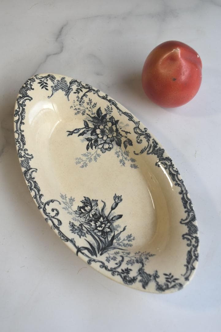 ショワジールロワ窯 ラヴィエ　プレート FLOREAL　フランスアンティーク