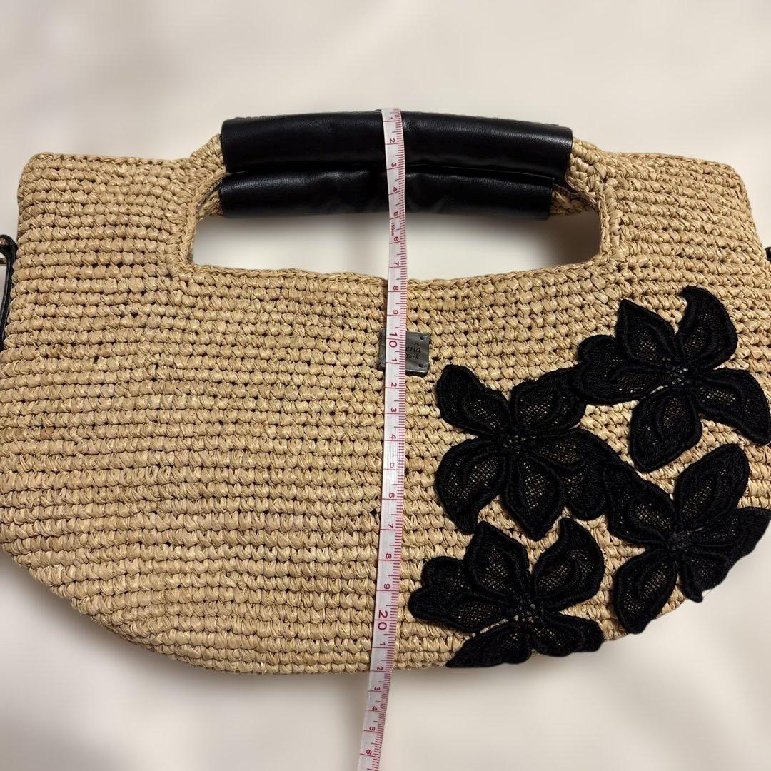 Athena New York 花刺繍かごバッグ