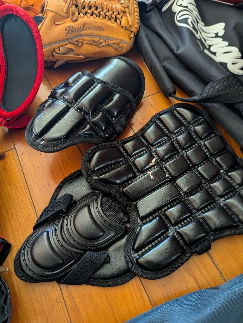 キャッチャー防具セット 赤 セット　ソフトボール