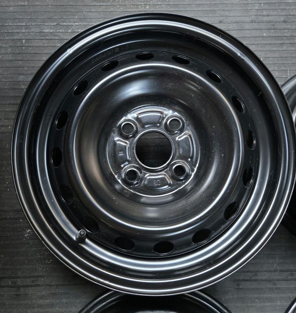 スチールホイール 14×5.5J PCD100 4穴 黒鉄チン プロボックス他