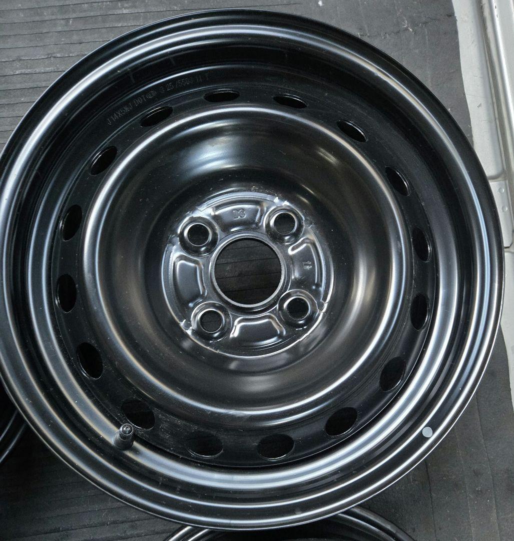 スチールホイール 14×5.5J PCD100 4穴 黒鉄チン プロボックス他