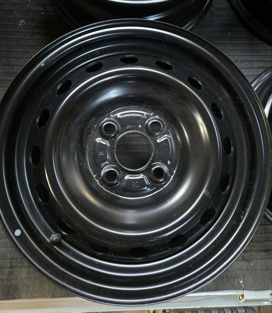 スチールホイール 14×5.5J PCD100 4穴 黒鉄チン プロボックス他