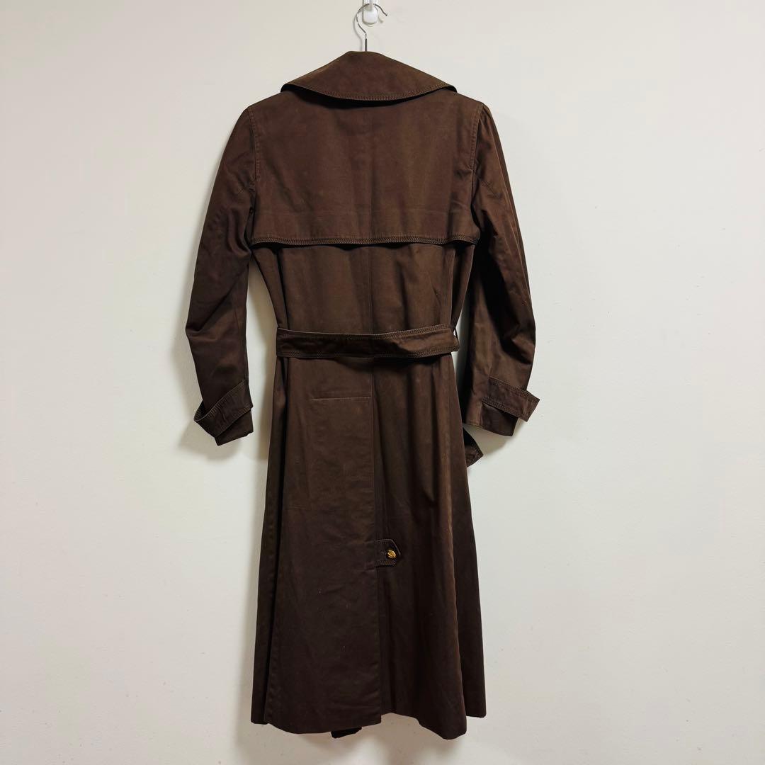 【CELINE】セリーヌ美品 ヴィンテージ ブラウン トレンチコート 70's