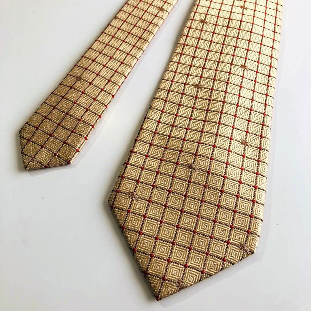 バーバリーロンドン ネクタイ チェック柄 イエロー