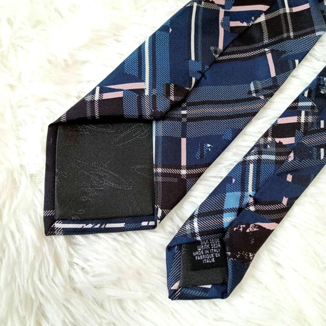 【極美品】ヴィヴィアンウエストウッド　ネクタイ　変形チェック　オーブ　シルク